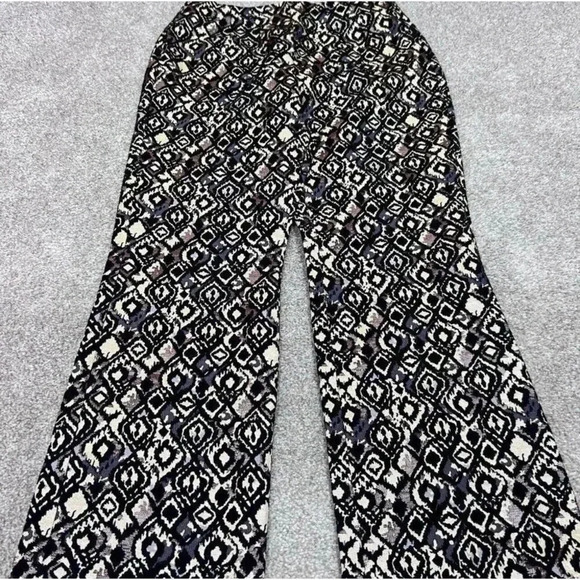 Free People Pants Size 4 Black Brown Gold Women's Straight Leg NWT Cropped - Picture 10 of 13